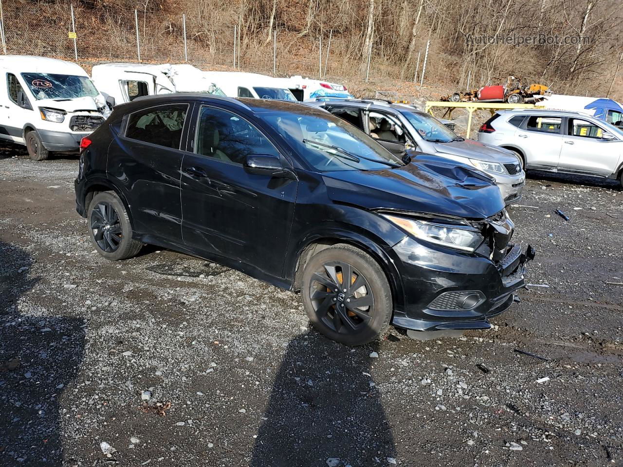 2021 Honda Hr-v Sport Black vin: 3CZRU6H10MM725560