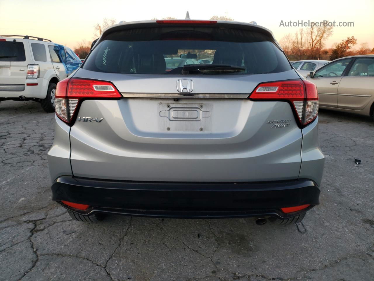 2019 Honda Hr-v Sport Silver vin: 3CZRU6H11KG703398