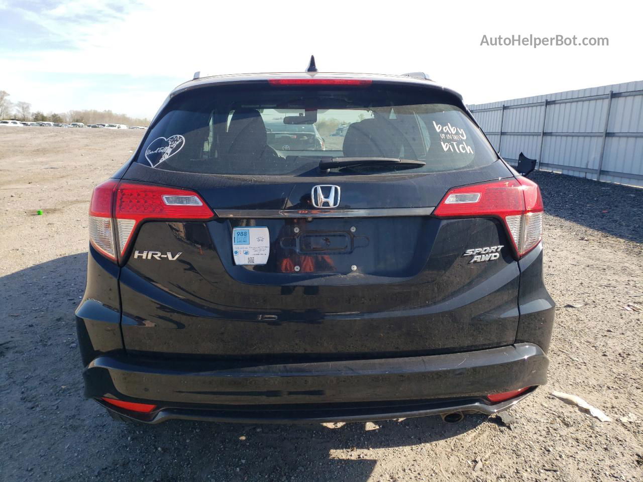 2019 Honda Hr-v Sport Черный vin: 3CZRU6H11KG707371