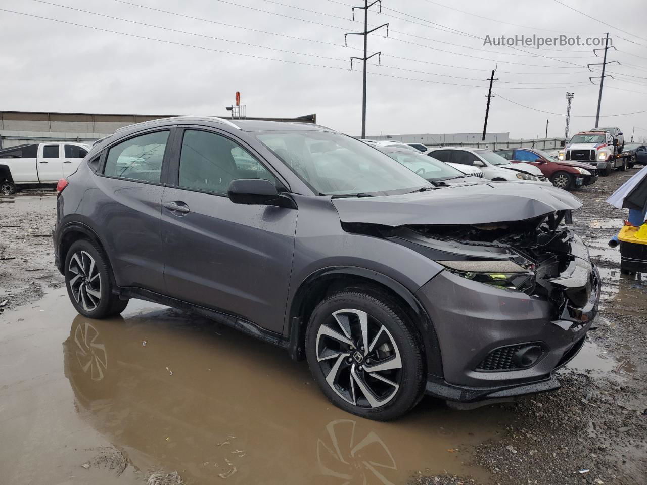 2019 Honda Hr-v Sport Gray vin: 3CZRU6H11KG718631