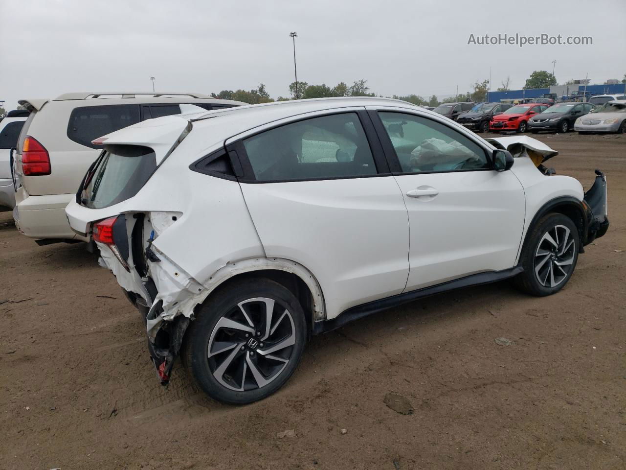 2019 Honda Hr-v Sport White vin: 3CZRU6H11KM734085