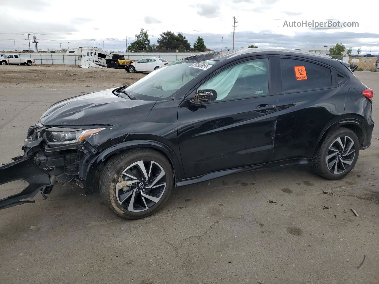 2019 Honda Hr-v Sport Black vin: 3CZRU6H12KG700526