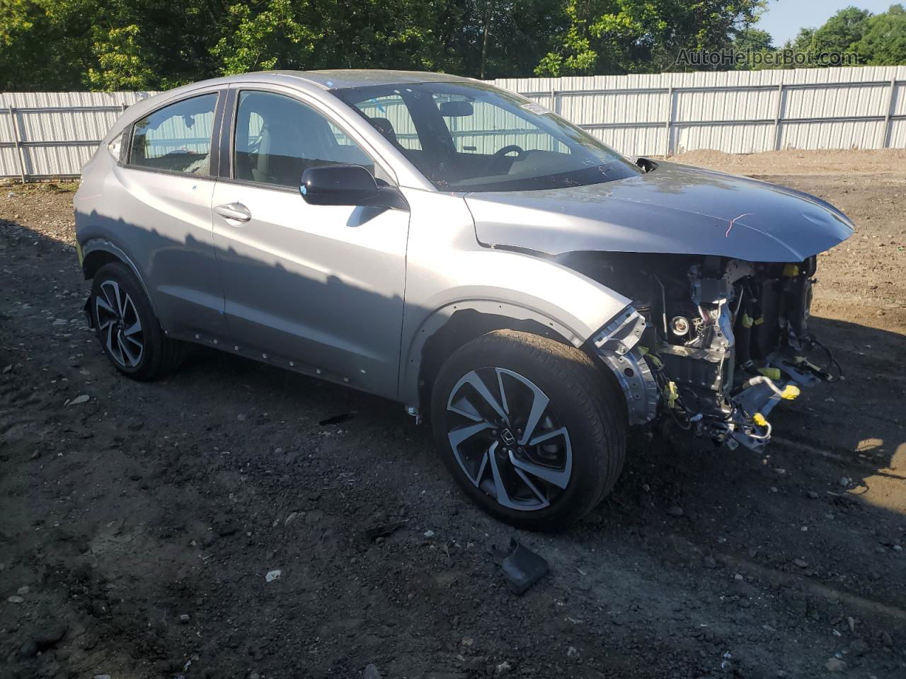 2019 Honda Hr-v Sport Silver vin: 3CZRU6H12KG701420