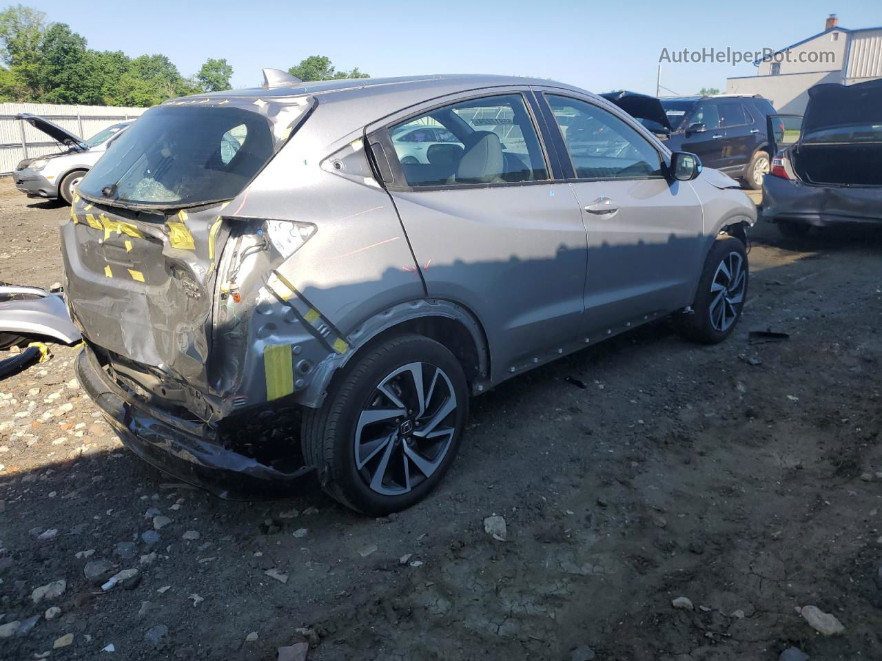 2019 Honda Hr-v Sport Silver vin: 3CZRU6H12KG701420