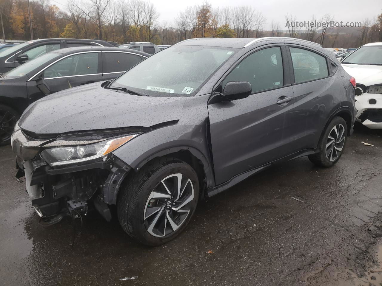 2019 Honda Hr-v Sport Gray vin: 3CZRU6H12KG713860