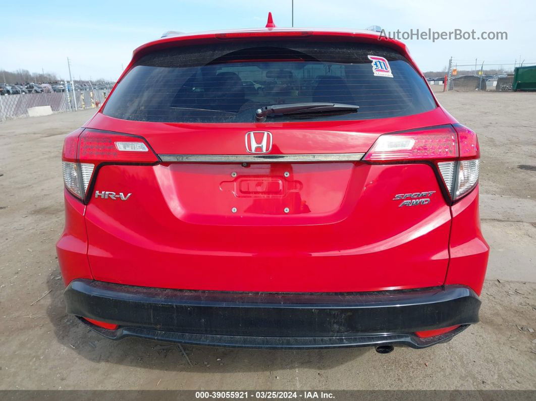 2019 Honda Hr-v Sport Red vin: 3CZRU6H12KG714247