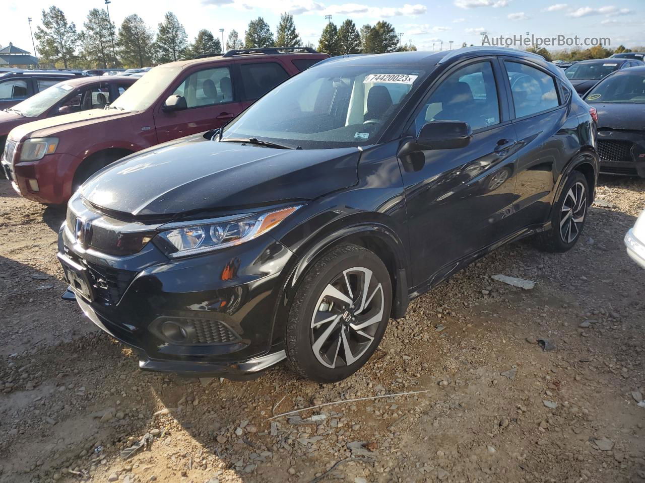 2019 Honda Hr-v Sport Black vin: 3CZRU6H12KG732330