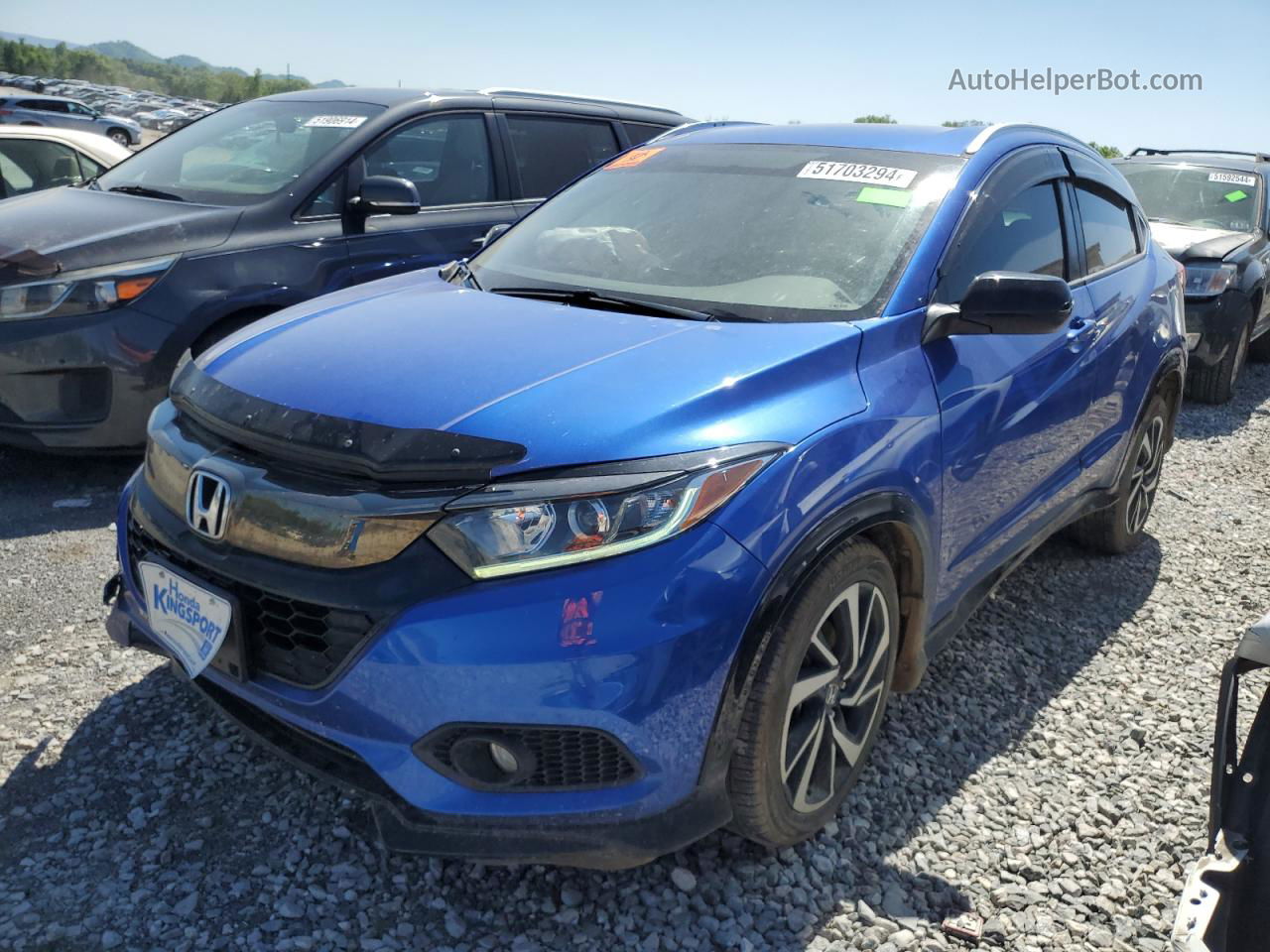 2019 Honda Hr-v Sport Blue vin: 3CZRU6H12KG733218