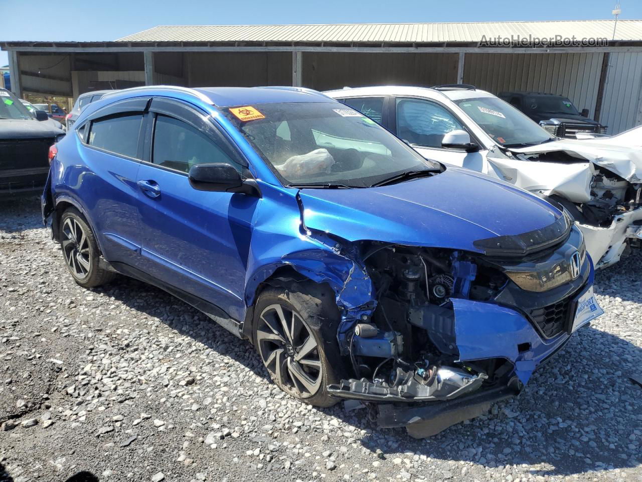 2019 Honda Hr-v Sport Blue vin: 3CZRU6H12KG733218