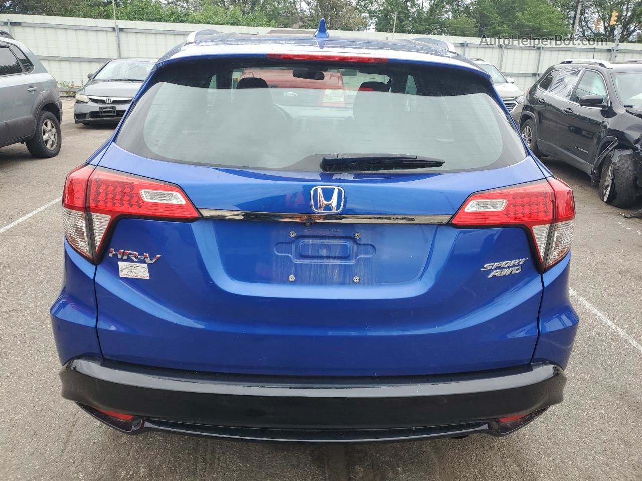 2019 Honda Hr-v Sport Blue vin: 3CZRU6H13KG722776