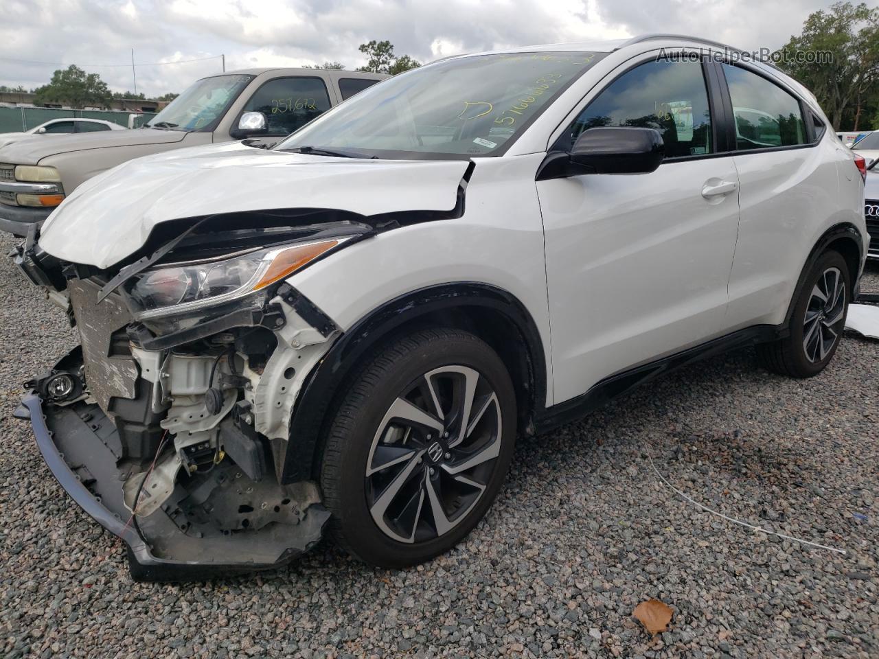 2019 Honda Hr-v Sport White vin: 3CZRU6H13KM736307