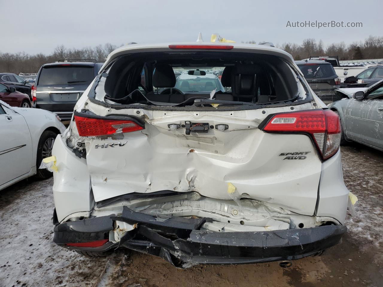 2021 Honda Hr-v Sport White vin: 3CZRU6H13MM726606