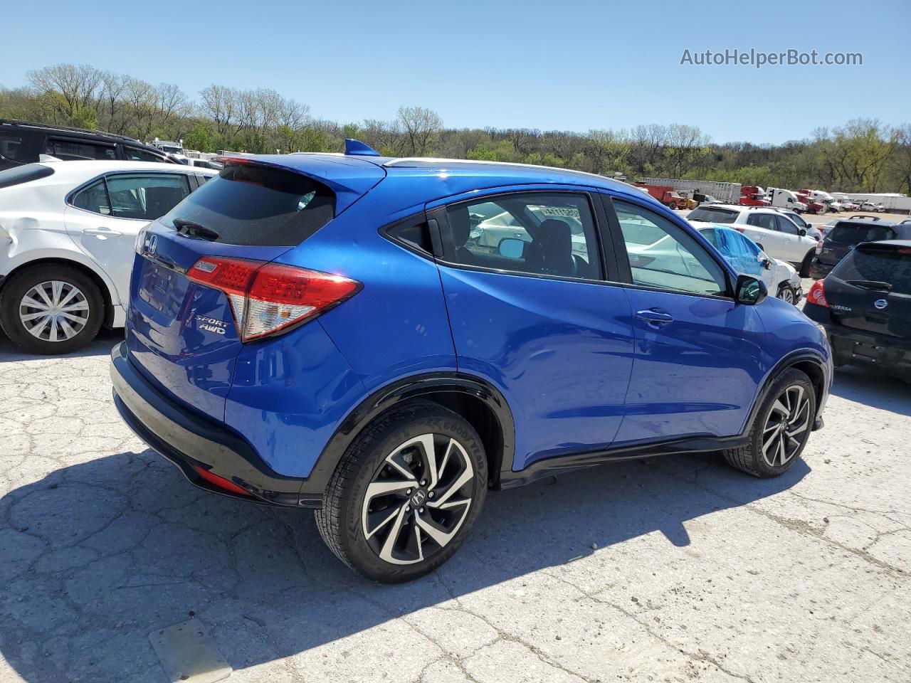 2019 Honda Hr-v Sport Blue vin: 3CZRU6H14KG710264