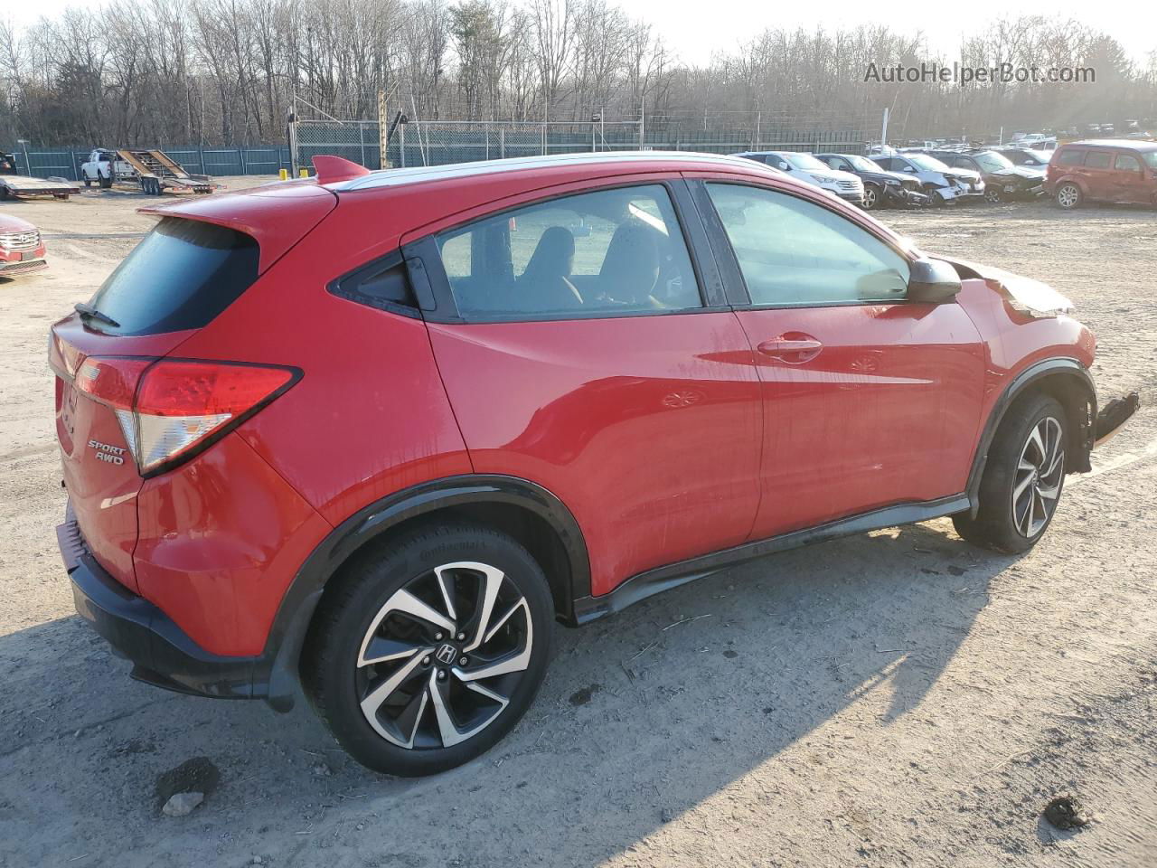 2019 Honda Hr-v Sport Red vin: 3CZRU6H14KG714251