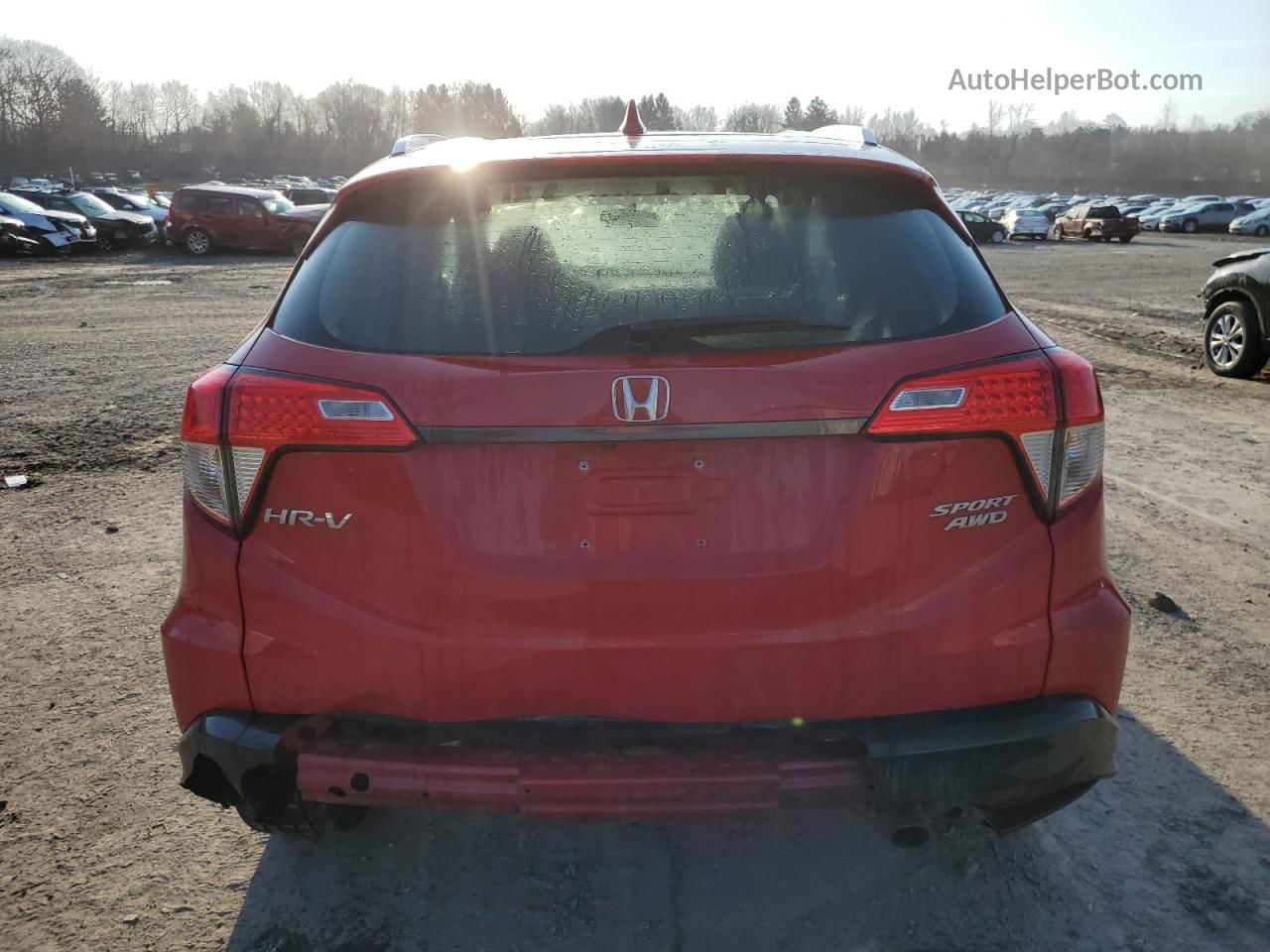 2019 Honda Hr-v Sport Red vin: 3CZRU6H14KG714251