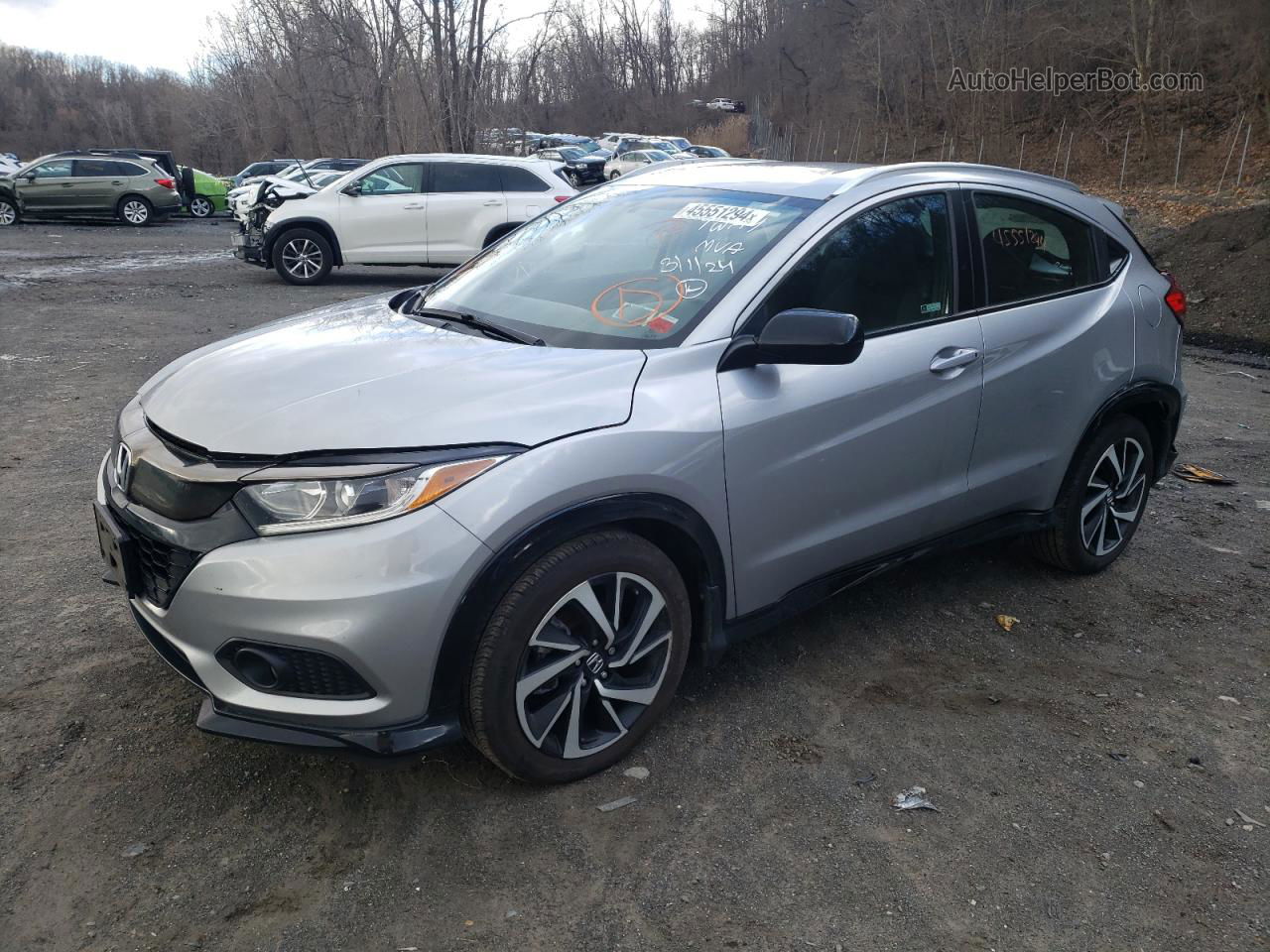 2019 Honda Hr-v Sport Silver vin: 3CZRU6H14KG719594