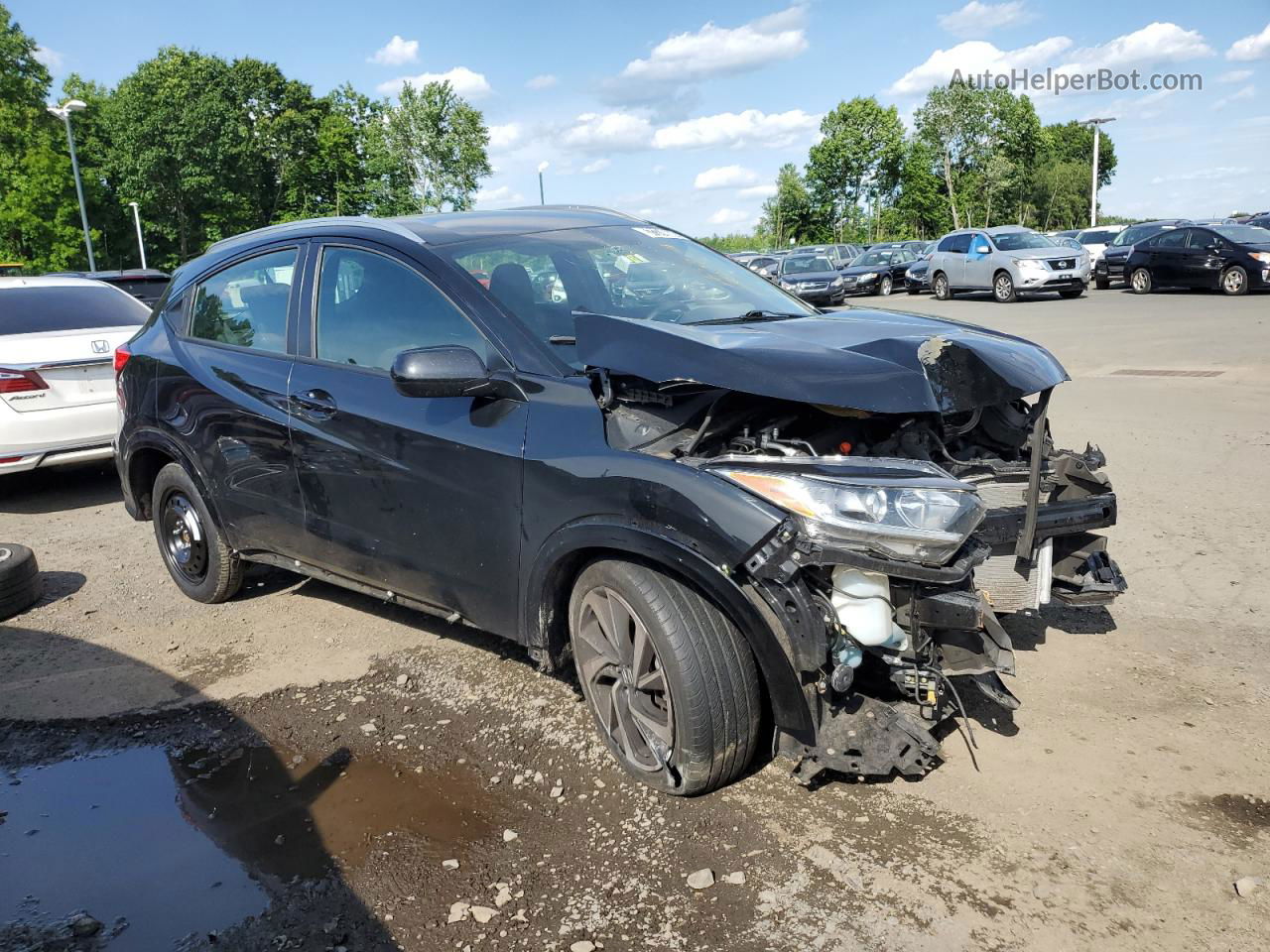 2019 Honda Hr-v Sport Black vin: 3CZRU6H14KG731213