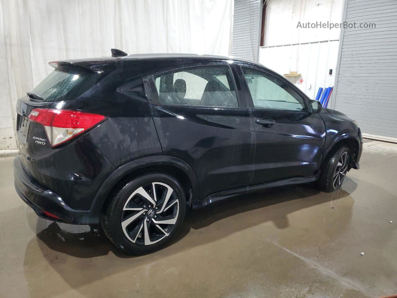 2019 Honda Hr-v Sport Black vin: 3CZRU6H14KM732752