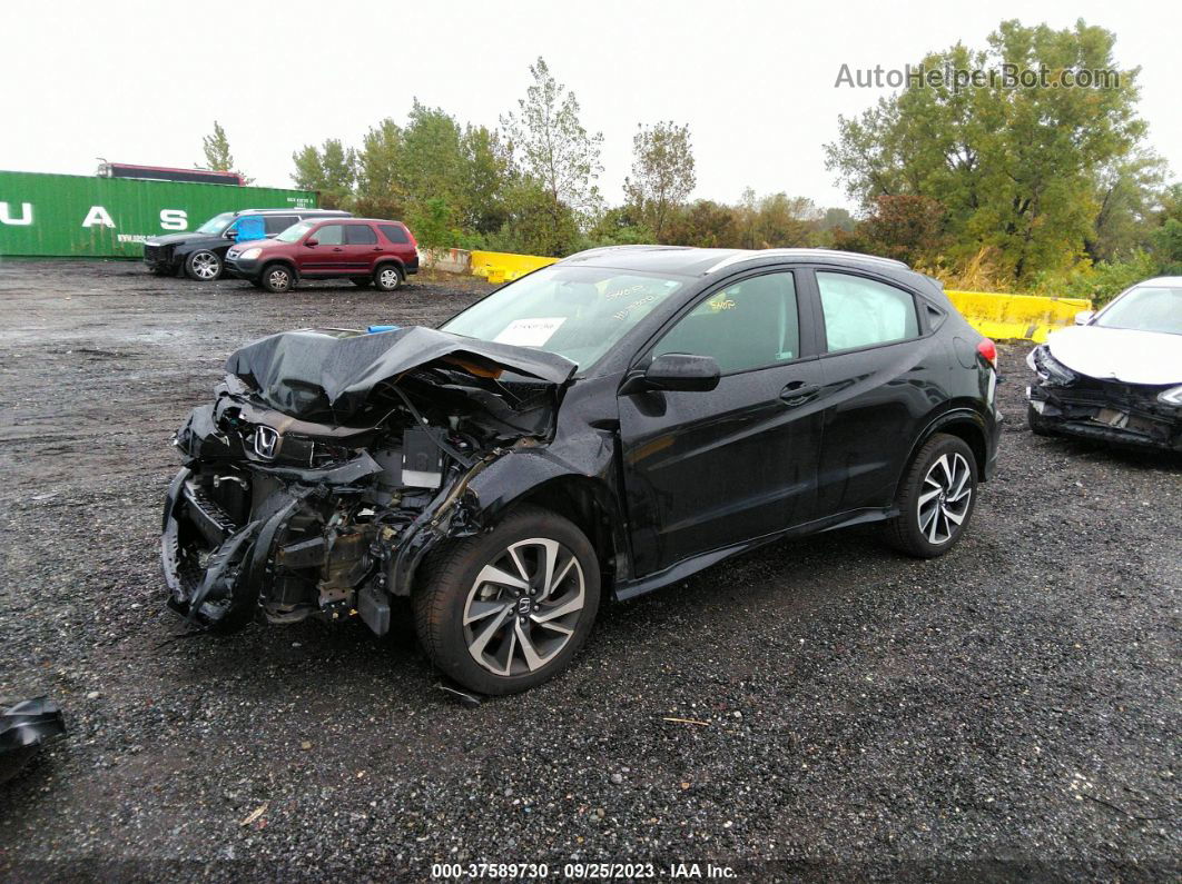 2019 Honda Hr-v Sport Black vin: 3CZRU6H14KM738308