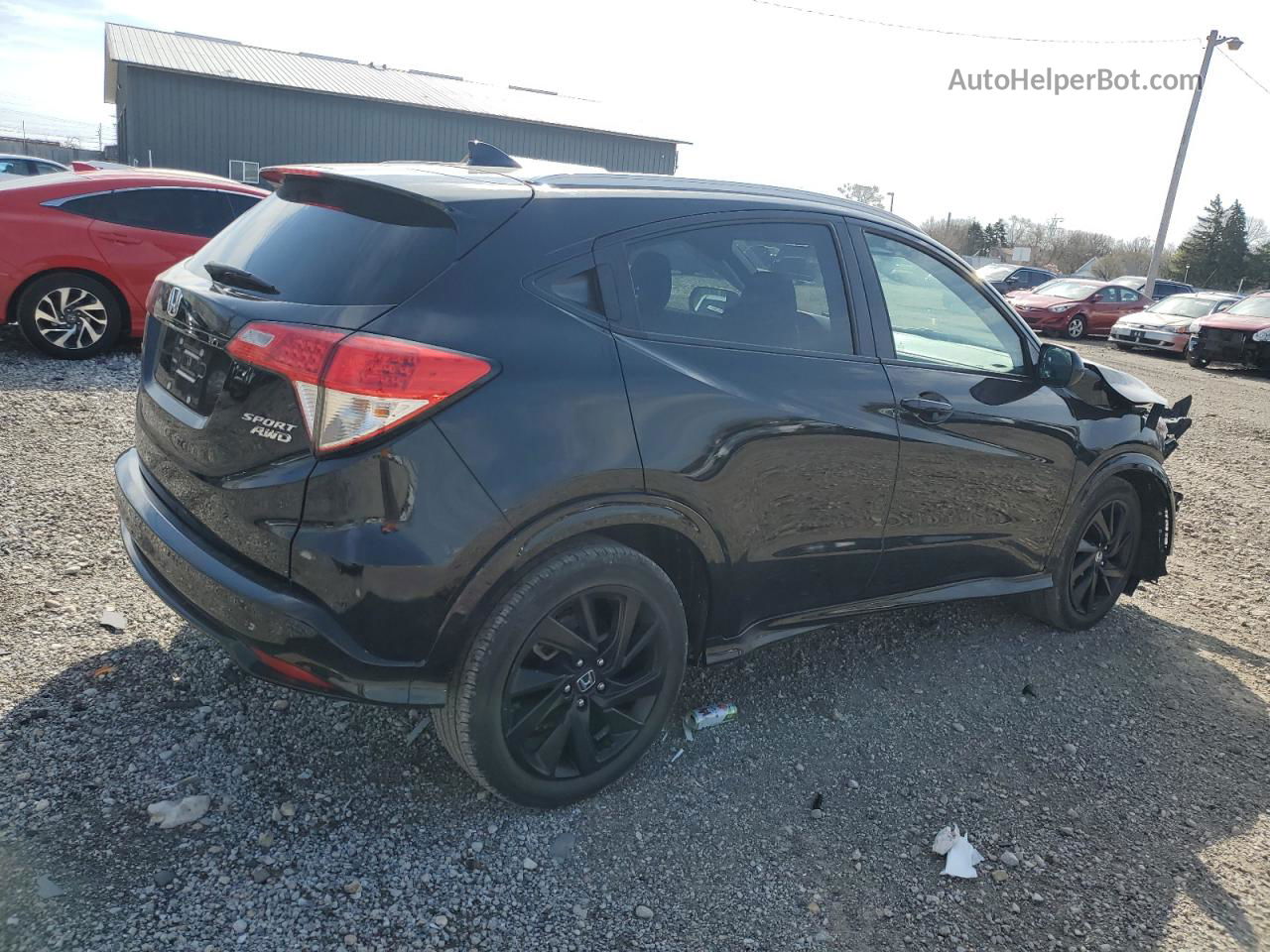 2021 Honda Hr-v Sport Black vin: 3CZRU6H14MM711032