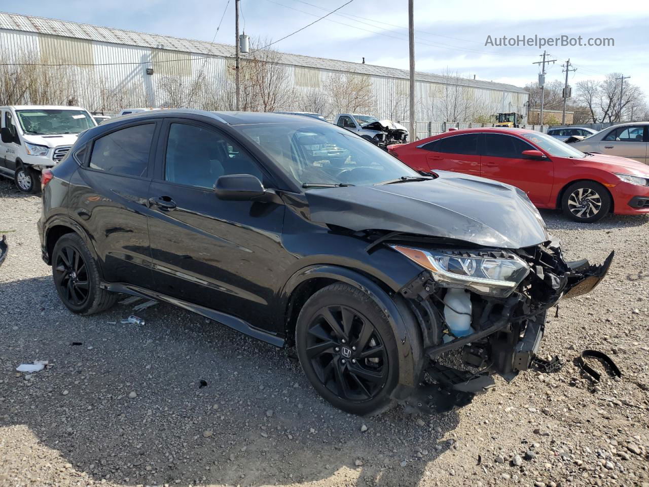 2021 Honda Hr-v Sport Black vin: 3CZRU6H14MM711032