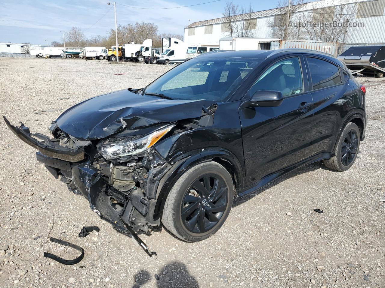 2021 Honda Hr-v Sport Black vin: 3CZRU6H14MM711032