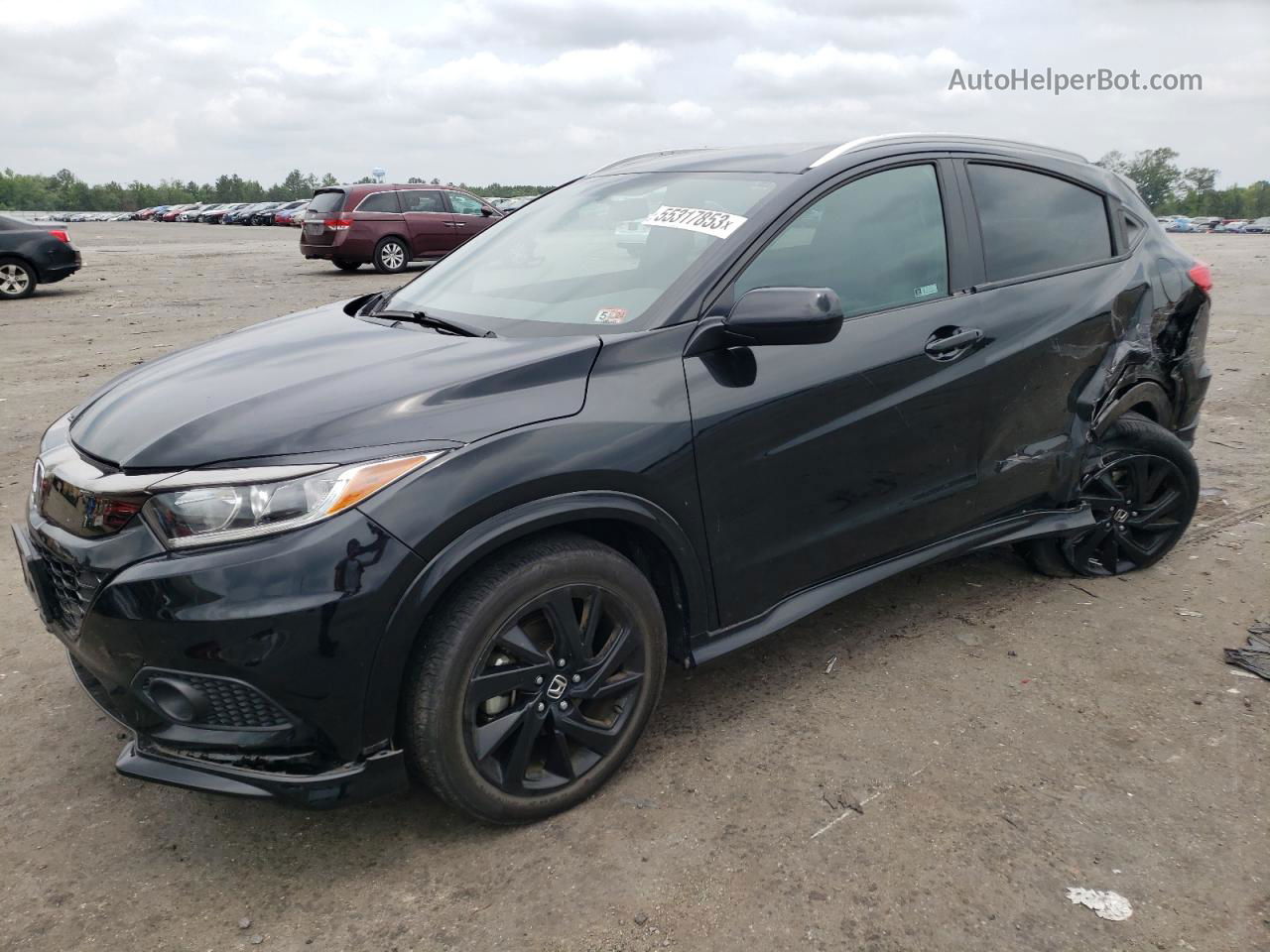 2021 Honda Hr-v Sport Черный vin: 3CZRU6H14MM725951