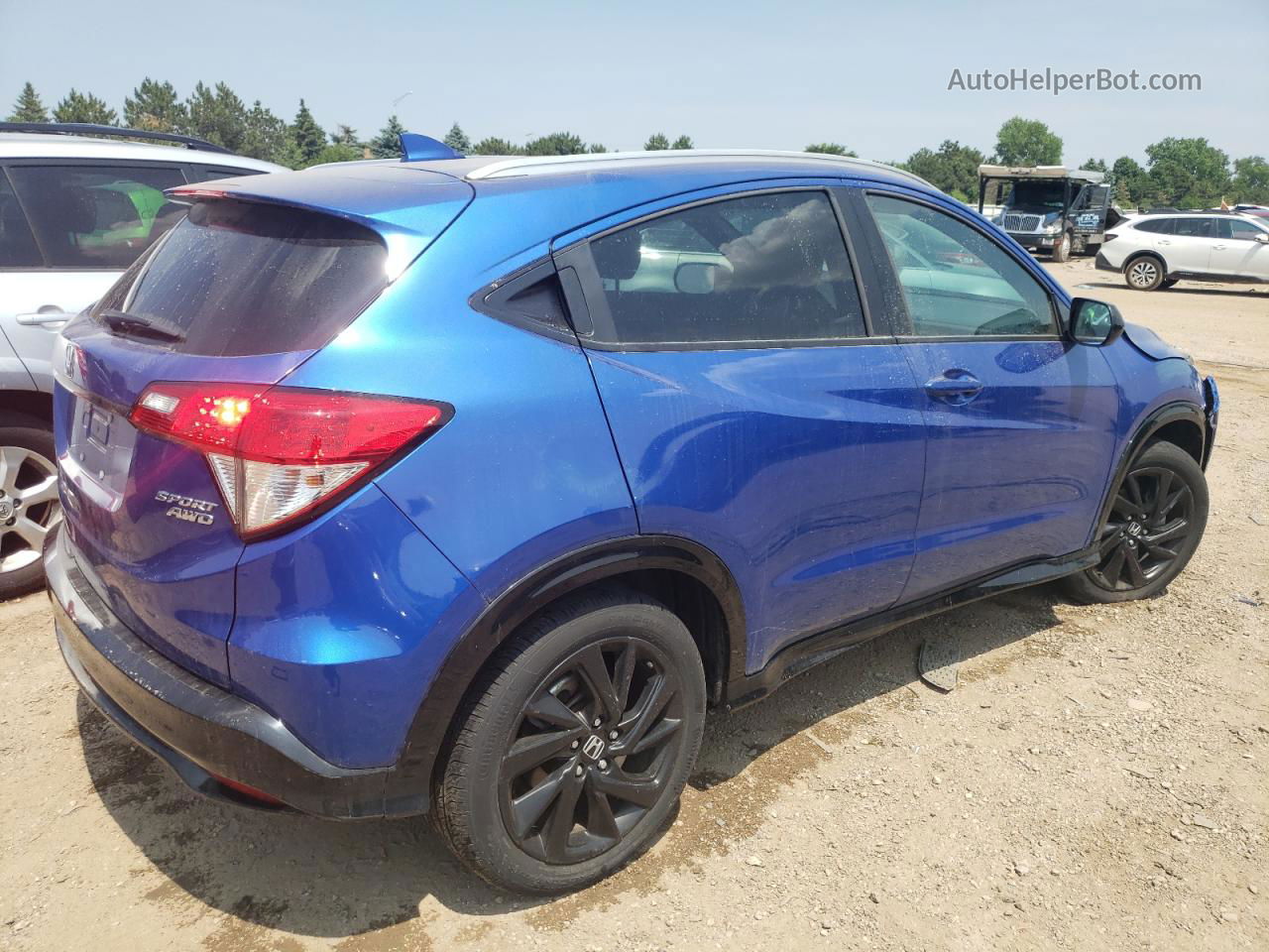 2021 Honda Hr-v Sport Синий vin: 3CZRU6H14MM740157