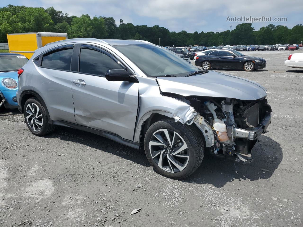 2019 Honda Hr-v Sport Silver vin: 3CZRU6H15KM738673