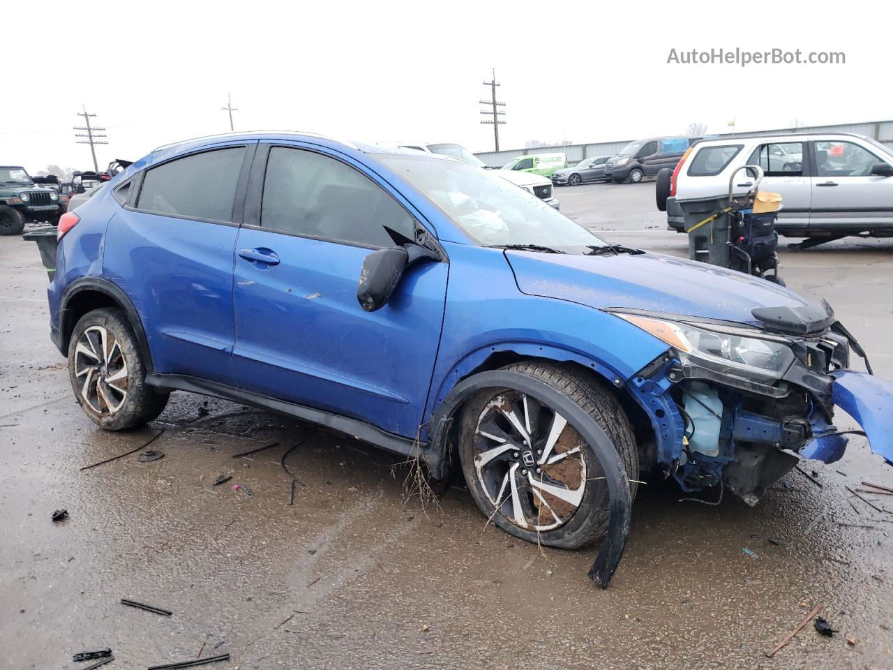 2019 Honda Hr-v Sport Синий vin: 3CZRU6H16KG700383