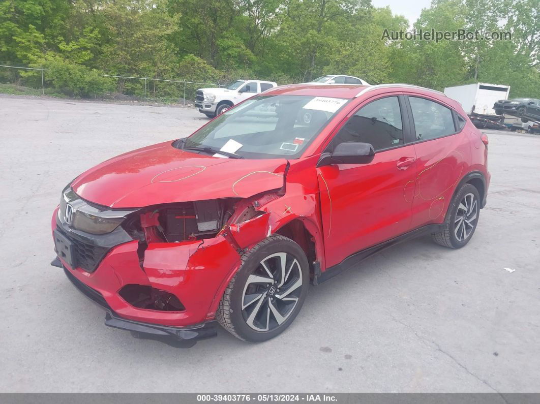 2019 Honda Hr-v Sport Red vin: 3CZRU6H16KG709018