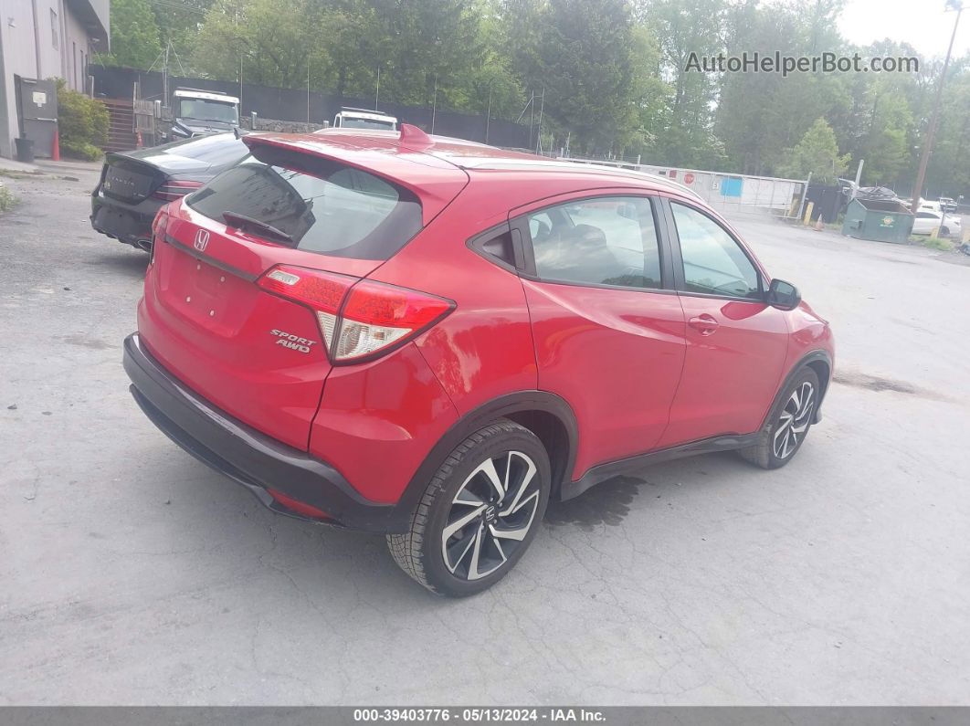 2019 Honda Hr-v Sport Red vin: 3CZRU6H16KG709018