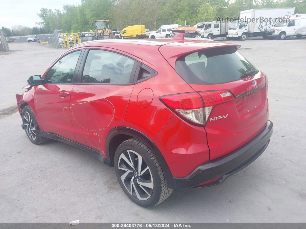 2019 Honda Hr-v Sport Red vin: 3CZRU6H16KG709018