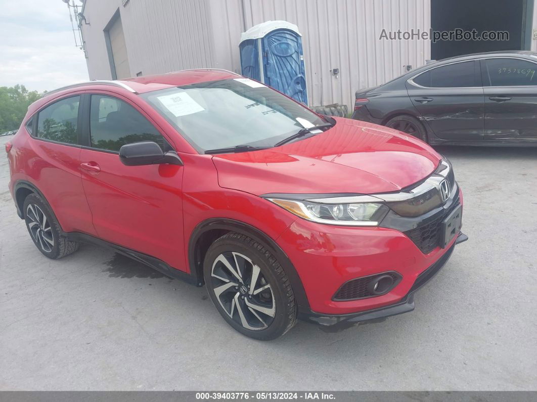 2019 Honda Hr-v Sport Red vin: 3CZRU6H16KG709018