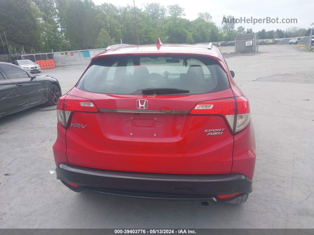 2019 Honda Hr-v Sport Red vin: 3CZRU6H16KG709018