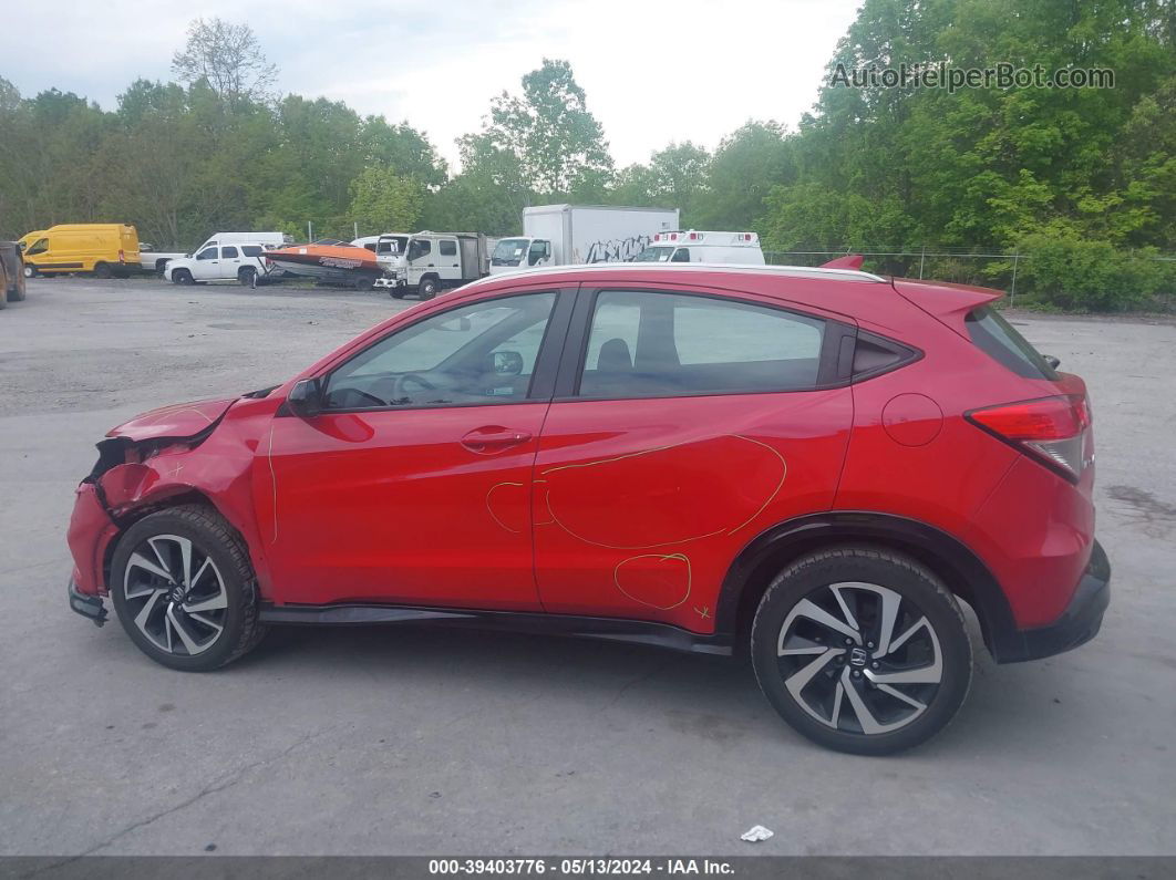 2019 Honda Hr-v Sport Red vin: 3CZRU6H16KG709018