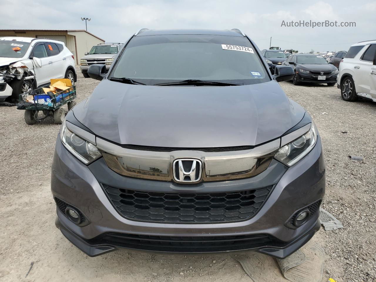 2019 Honda Hr-v Sport Gray vin: 3CZRU6H16KG717085