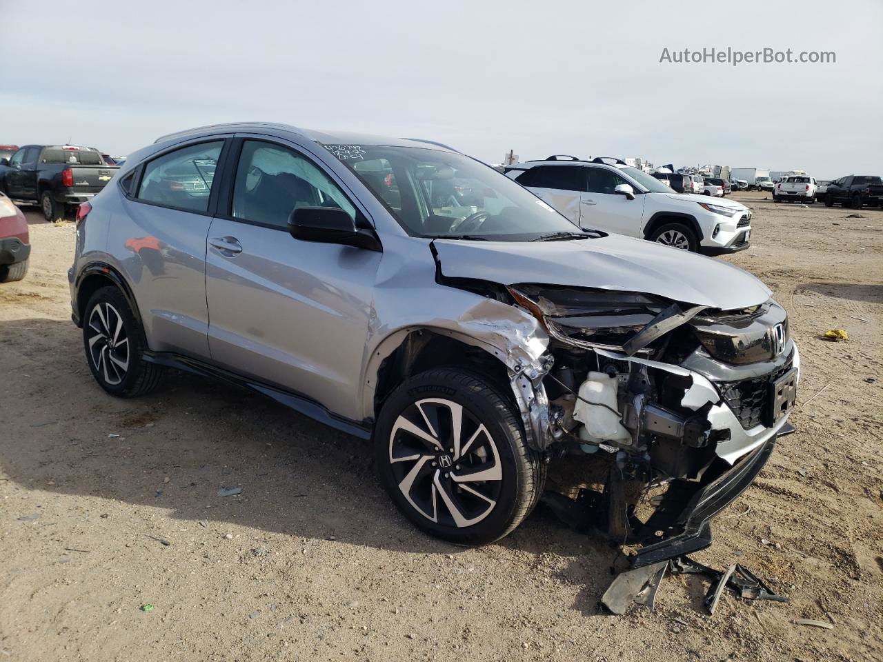 2019 Honda Hr-v Sport Silver vin: 3CZRU6H16KG728622