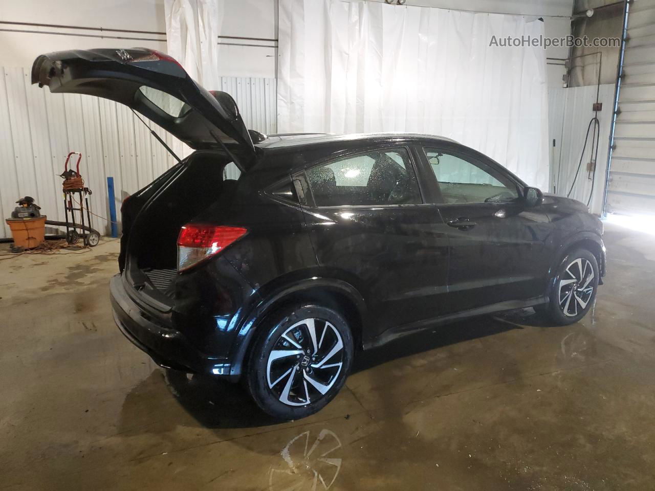 2019 Honda Hr-v Sport Black vin: 3CZRU6H16KG731200