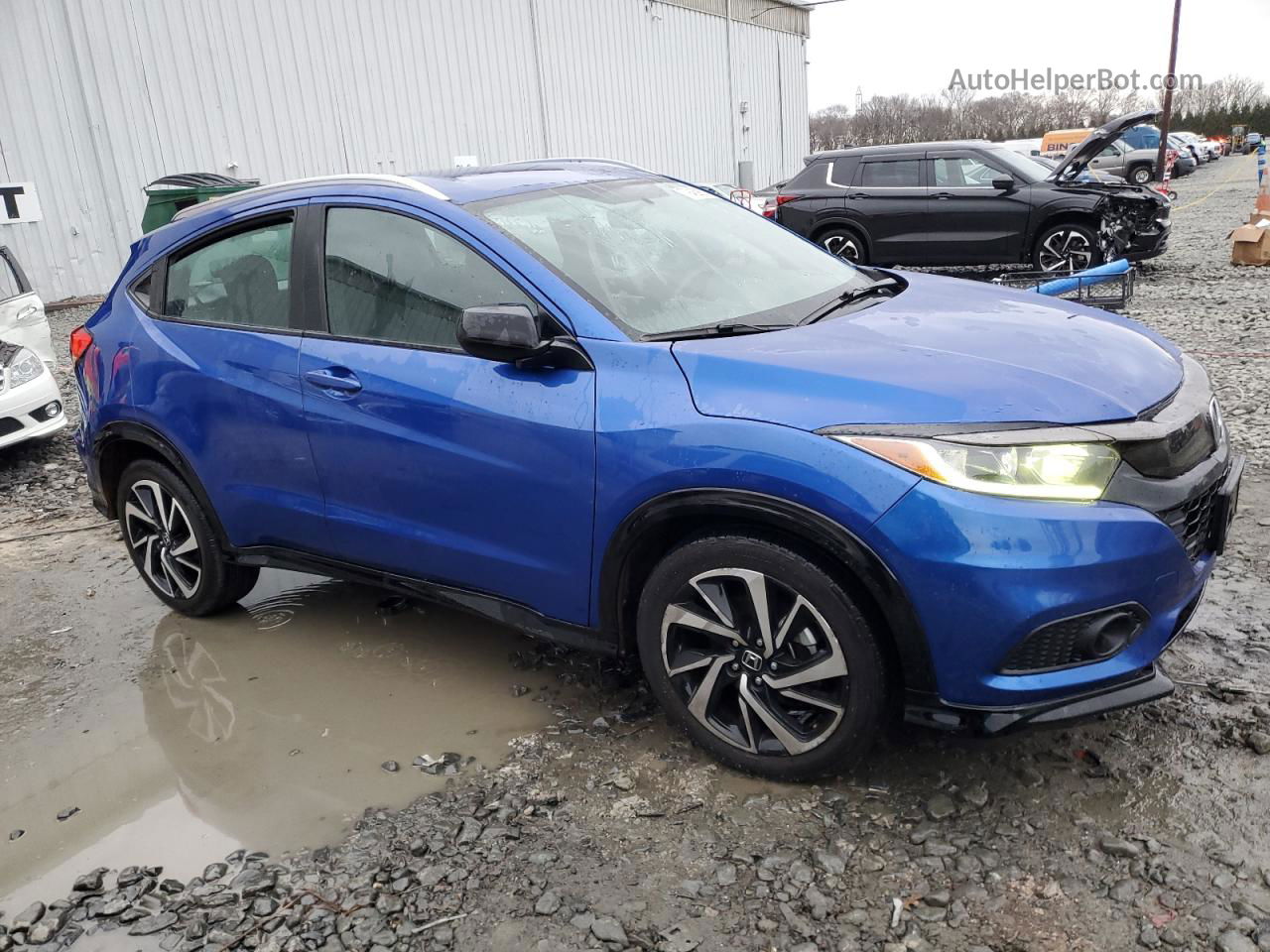 2019 Honda Hr-v Sport Blue vin: 3CZRU6H16KG733853