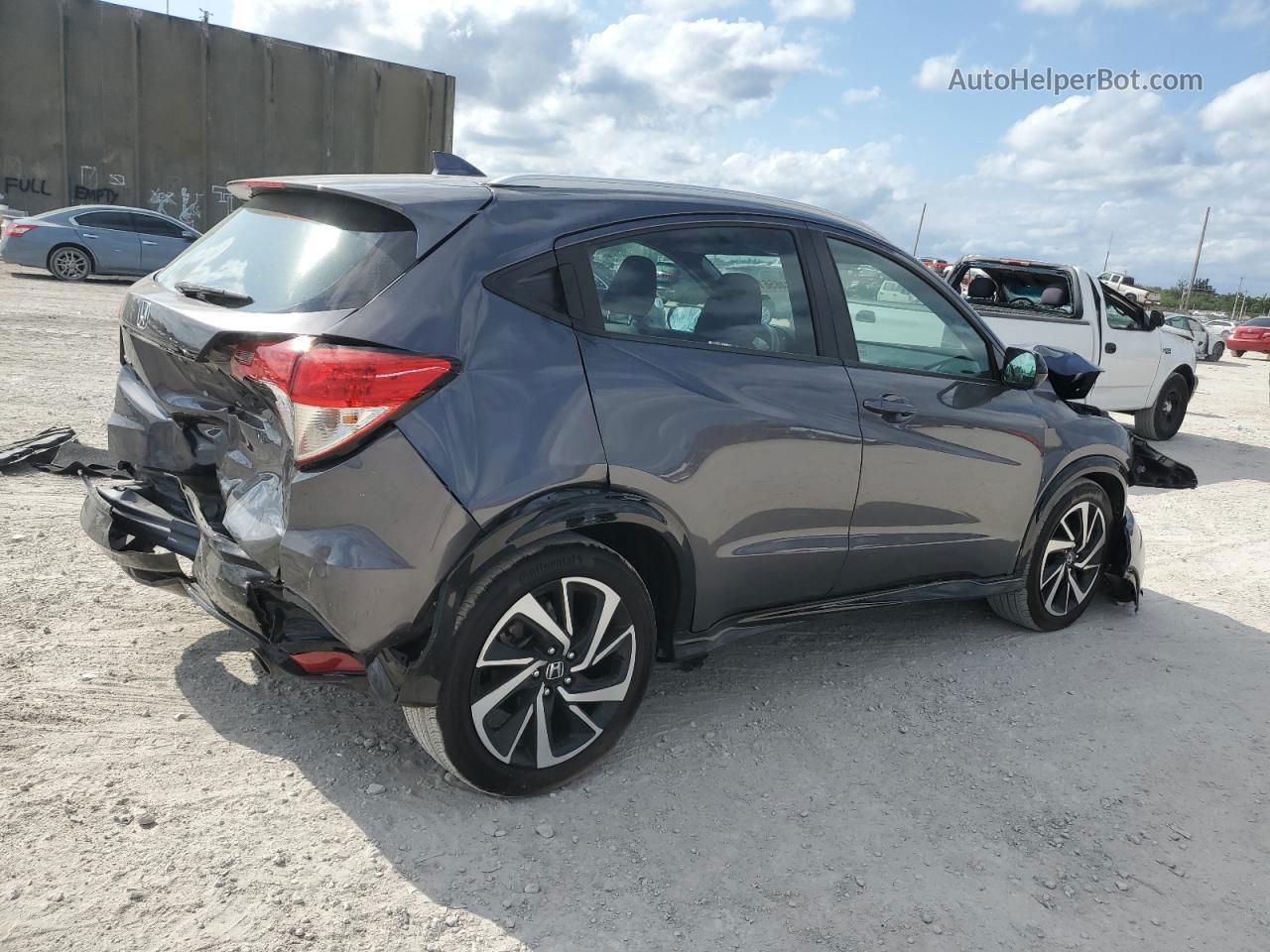 2019 Honda Hr-v Sport Gray vin: 3CZRU6H17KG709867