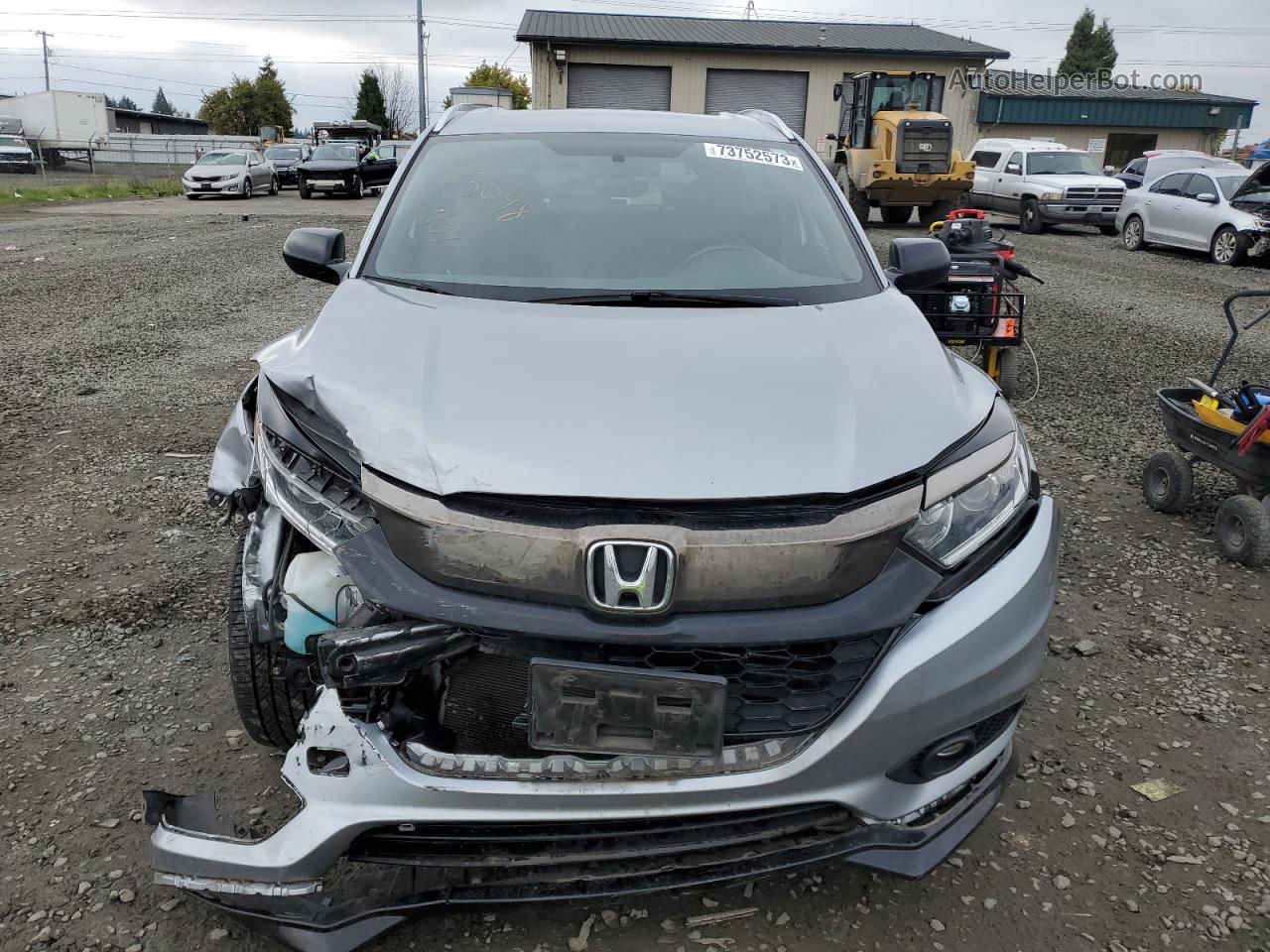 2019 Honda Hr-v Sport Silver vin: 3CZRU6H17KG715622