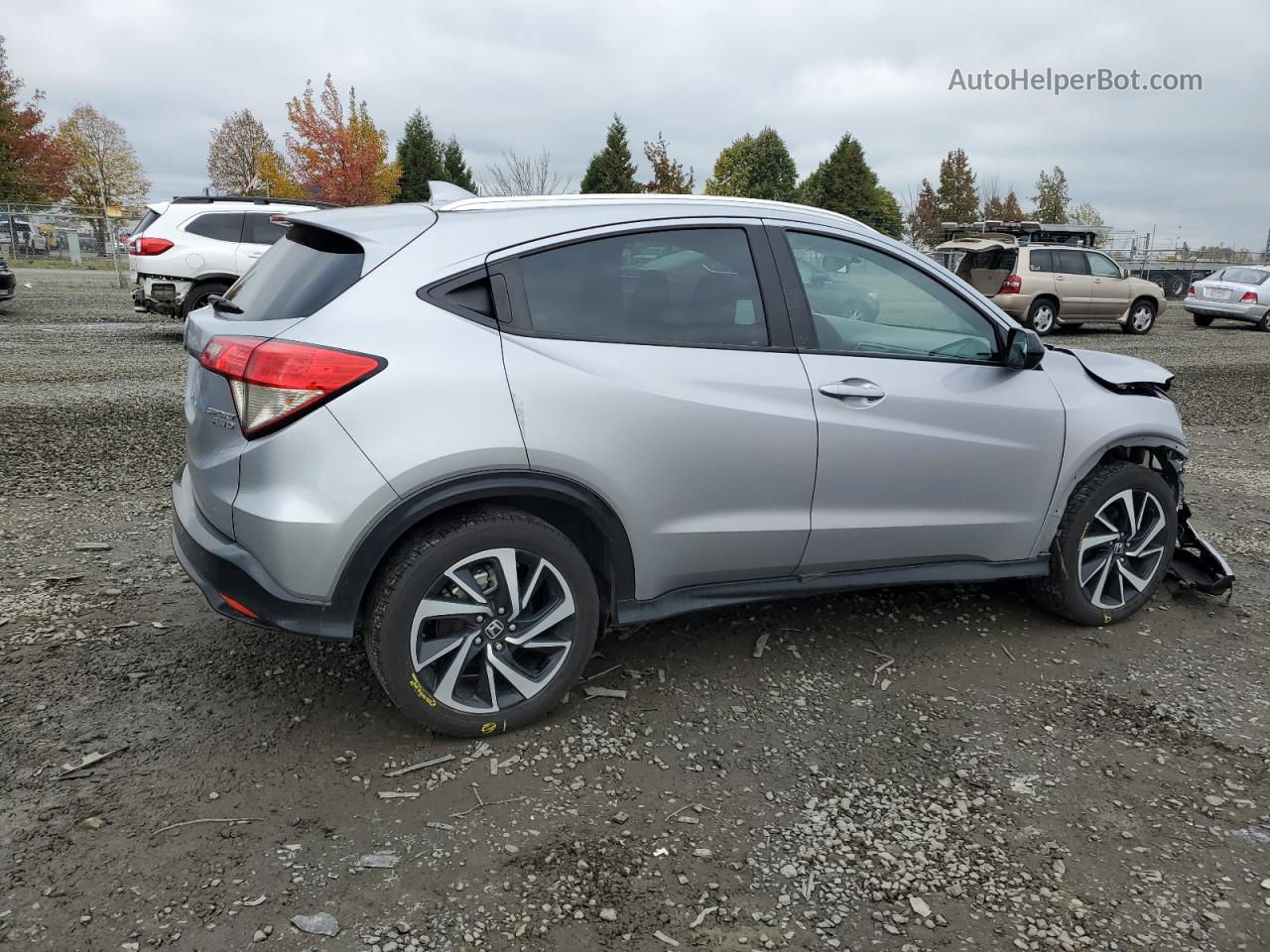 2019 Honda Hr-v Sport Silver vin: 3CZRU6H17KG715622