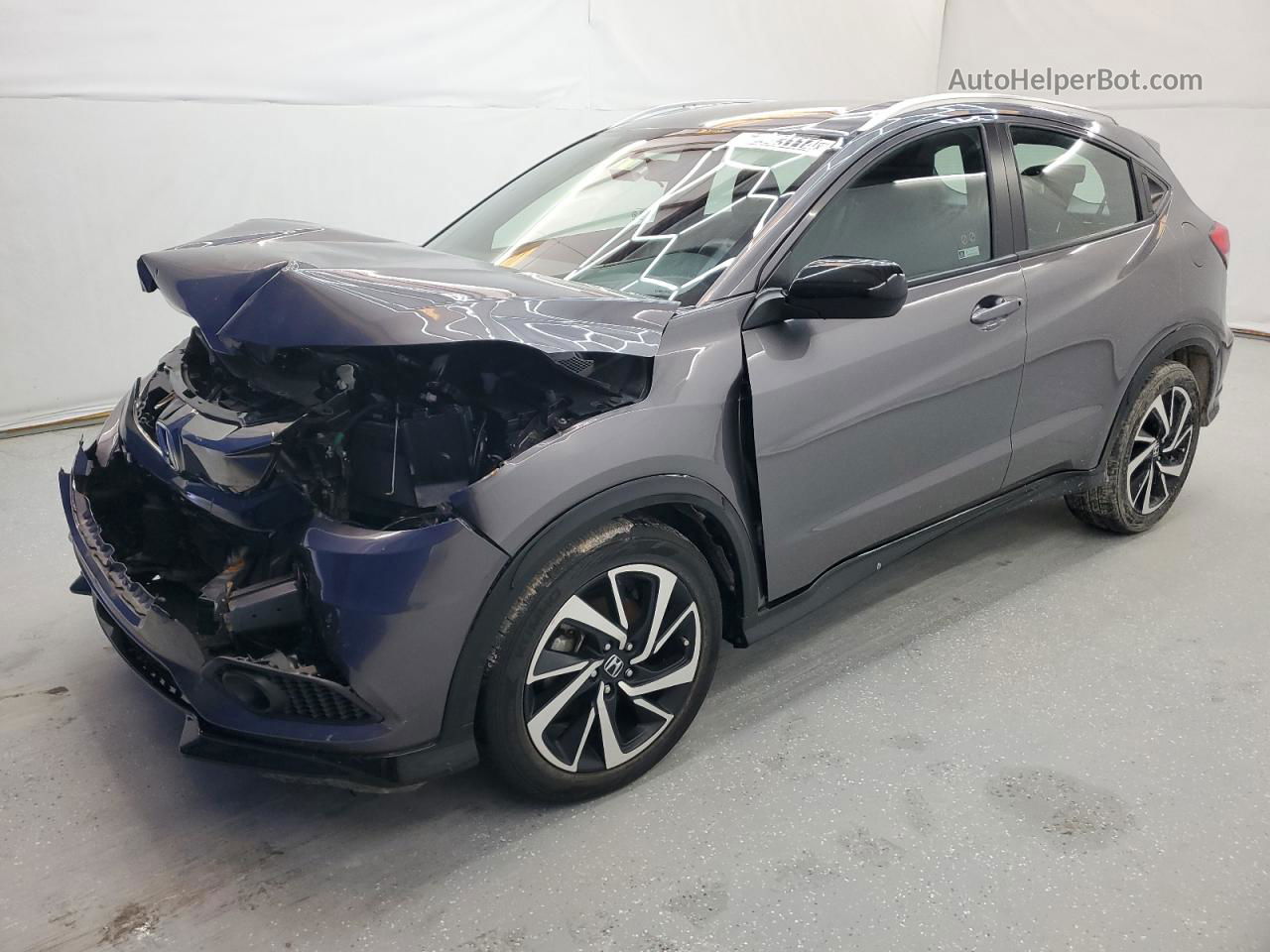 2019 Honda Hr-v Sport Gray vin: 3CZRU6H17KG730797