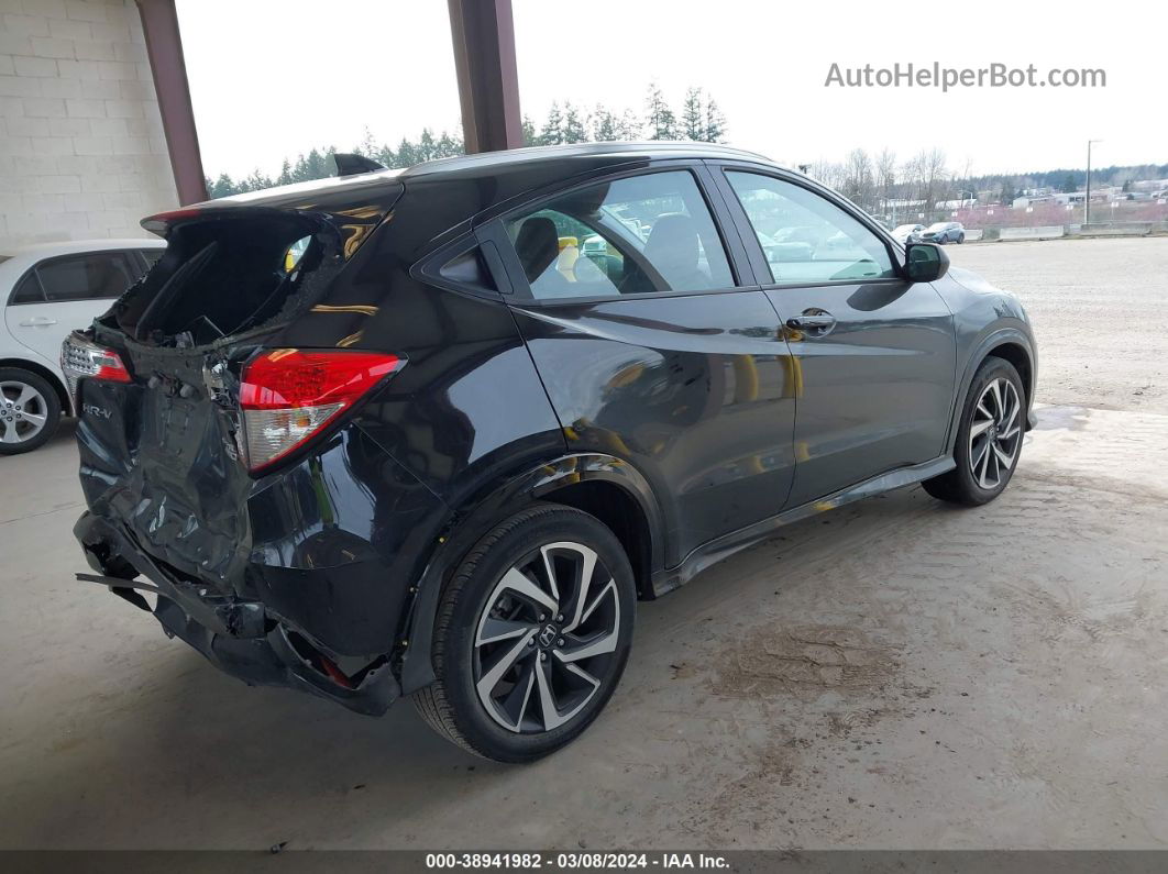 2019 Honda Hr-v Sport Black vin: 3CZRU6H17KM717968