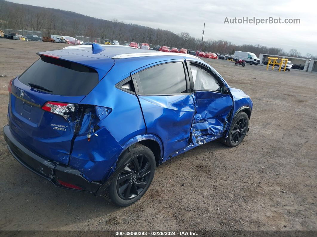 2021 Honda Hr-v Awd Sport Dark Blue vin: 3CZRU6H17MM727953