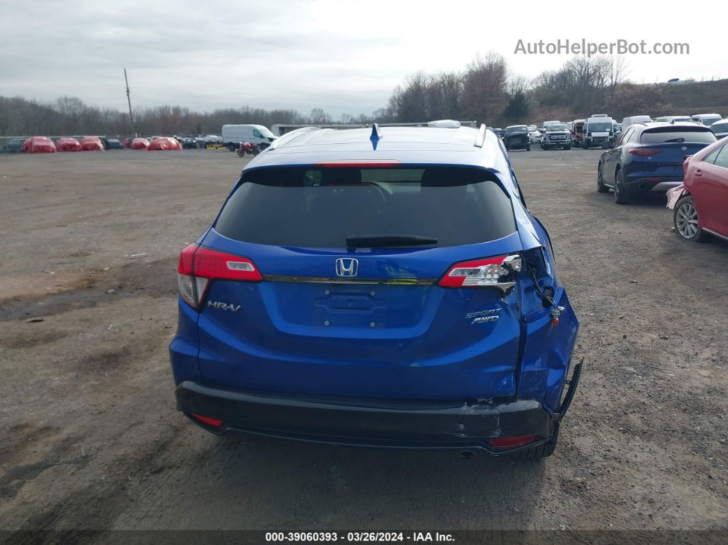 2021 Honda Hr-v Awd Sport Dark Blue vin: 3CZRU6H17MM727953