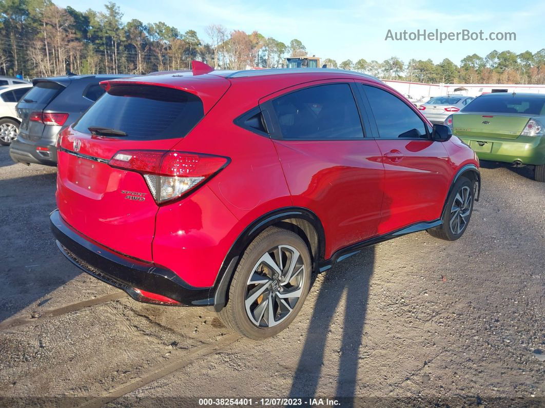 2019 Honda Hr-v Sport Red vin: 3CZRU6H18KG704855