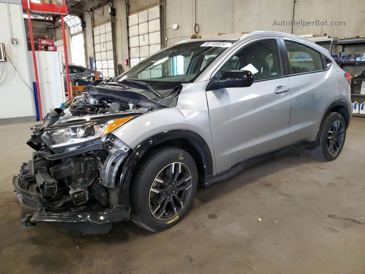 2019 Honda Hr-v Sport Silver vin: 3CZRU6H18KG705665