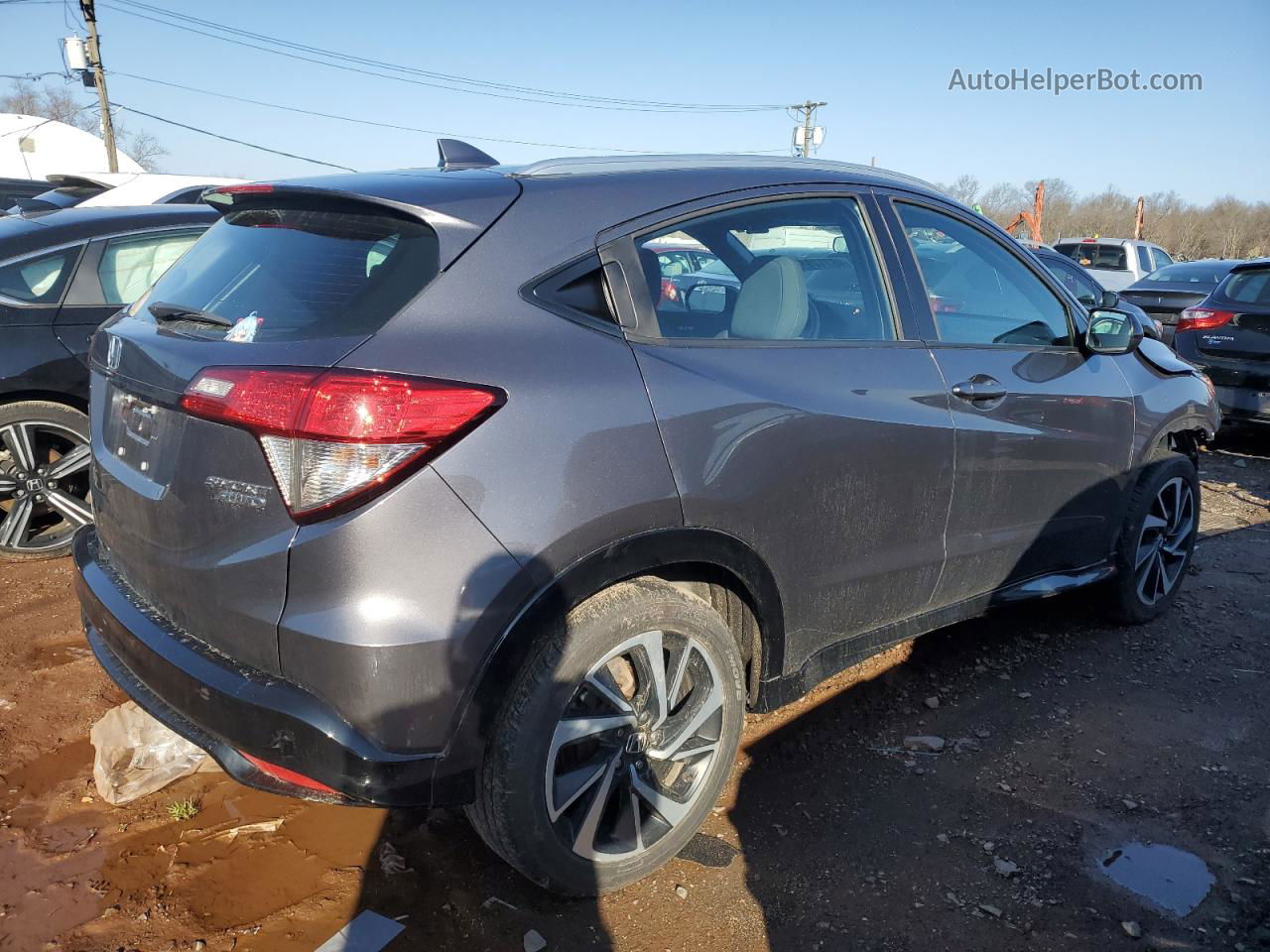 2019 Honda Hr-v Sport Gray vin: 3CZRU6H18KG723471